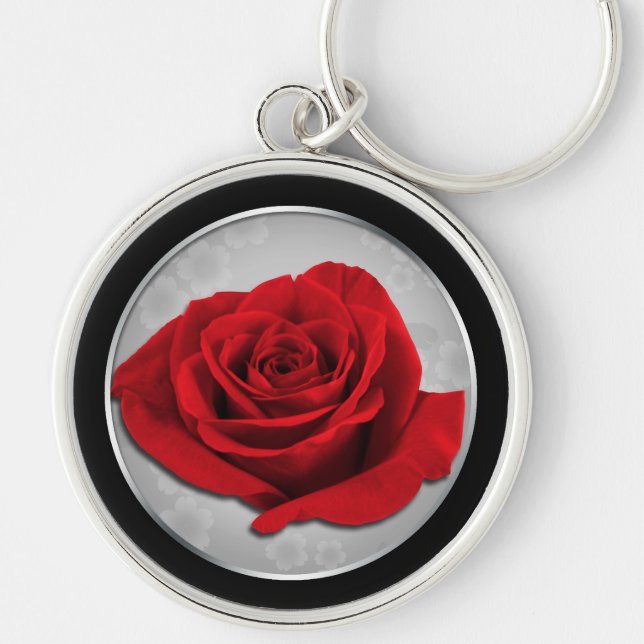 Llavero Nuestro Rosa de amor - Hermoso Keychain de Rosa Ro (Frente)