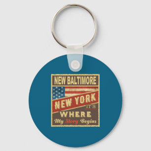 Llavero Nueva Baltimore Ny Es Donde Comienza Mi Historia _