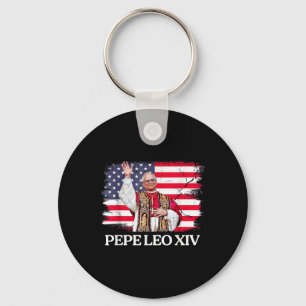 Llavero Nueva bandera estadounidense del Papa Leo Xiv Robe