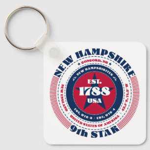Llavero Nueva cadena de claves del estado de Hampshire
