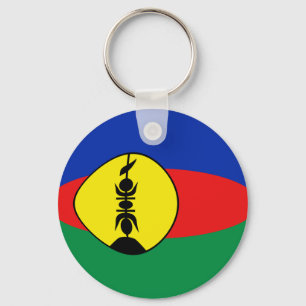 Llavero Nueva Caledonia Fisheye Flag Keychain