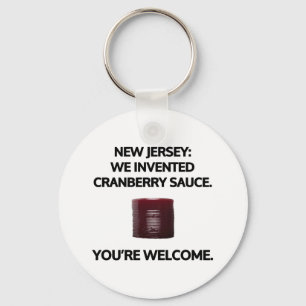 Llavero Nueva Jersey: Inventamos la salsa de arándanos.