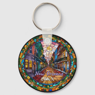 Llavero Nueva Orleans Bourbon Street fechada personalizada