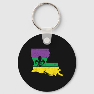 Llavero Nueva Orleans Louisiana Map Jester Funny Mardi Gra