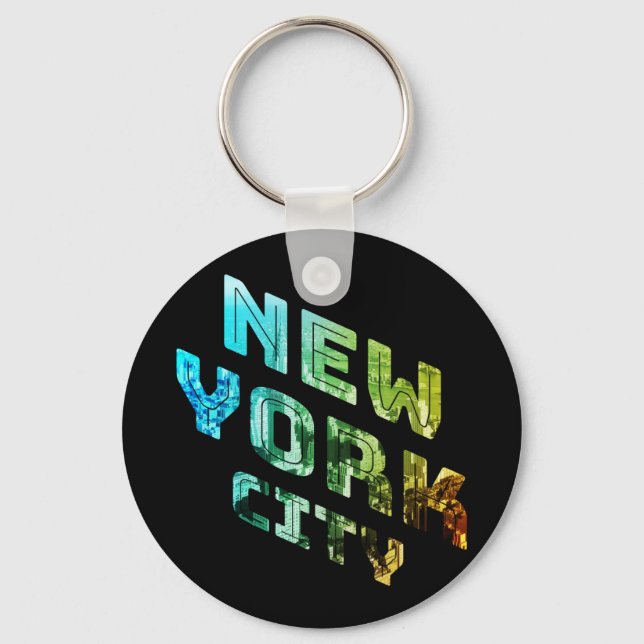 Llavero Nueva York City NYC Skyline Downtown Manhattan Met (Anverso)