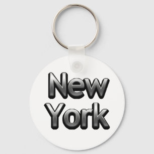 Llavero Nueva York industrial - en blanco