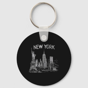 Llavero Nueva York Para Hombres Mujeres Ny Ciudad Vintage 
