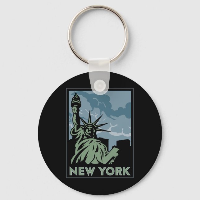 Llavero nueva york viajes retro de estados unidos (Anverso)