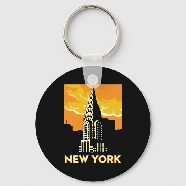 Llavero nueva york viajes retro de estados unidos (Anverso)