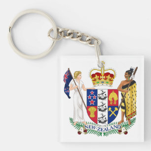 Llavero nueva Zelanda país escudo brazos símbolo emblema b