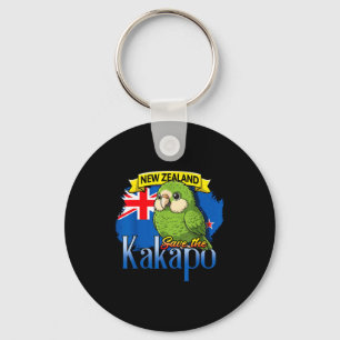 Llavero Nueva Zelanda salva el kakapo adorable pájaro lind