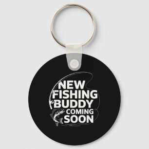 Llavero Nuevo amigo de pesca que viene pronto Anuncio de e
