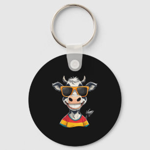 Llavero Nuevo diseño de dibujos animados de vaca divertida