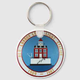 Llavero Nuevo faro de London Ledge, Connecticut Keychain