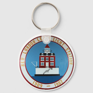 Llavero Nuevo faro de London Ledge, Connecticut Keychain