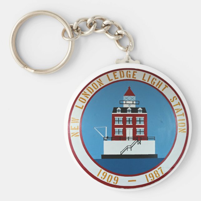 Llavero Nuevo faro de London Ledge, Connecticut Keychain (Frente)