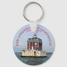 Llavero Nuevo faro de London Ledge, Connecticut Keychain