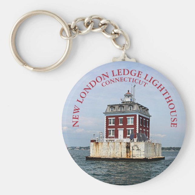 Llavero Nuevo faro de London Ledge, Connecticut Keychain (Frente)