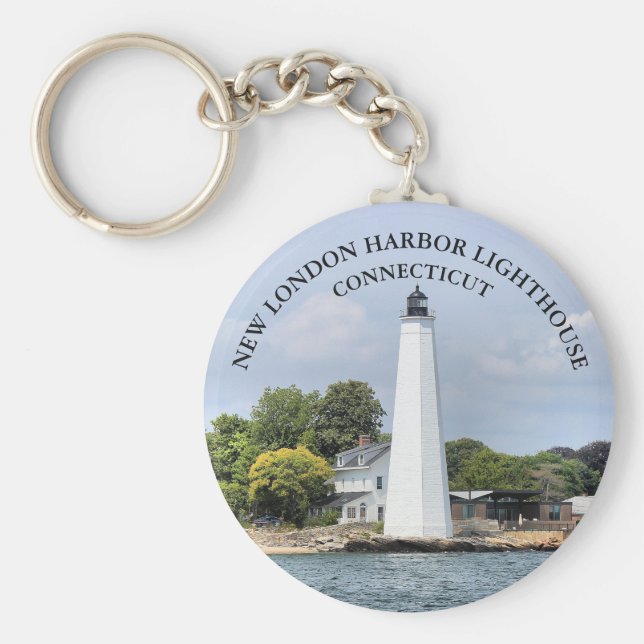 Llavero Nuevo faro del puerto de Londres, cadena de claves (Frente)