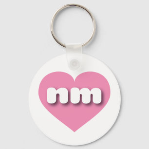 Llavero Nuevo México corazón rosado - Amo nm