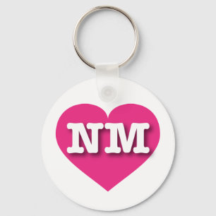 Llavero Nuevo México Hot Pink Heart - Amo NM