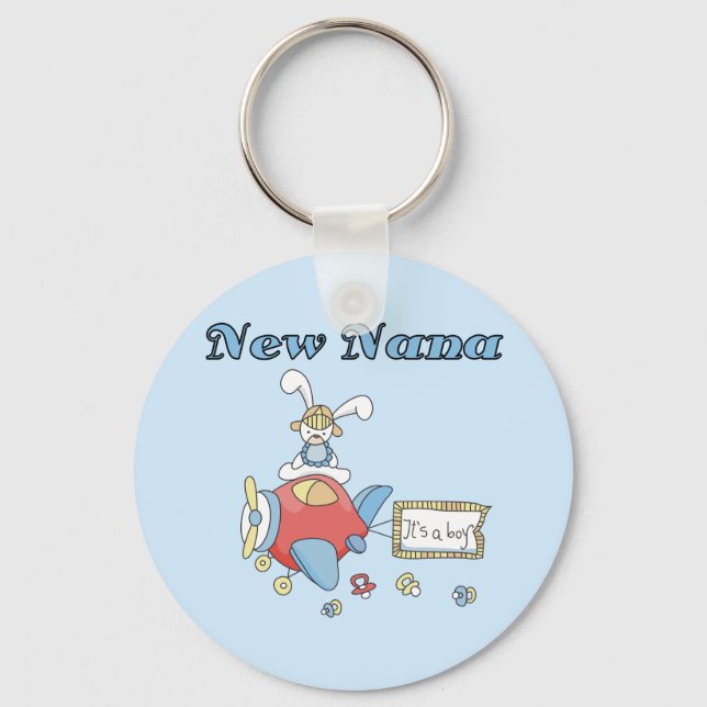 Llavero Nuevo Nana de camisetas y regalos para niños avion (Anverso)