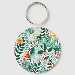 Llavero Nuevo regalo de casa tropical floral sin foco
