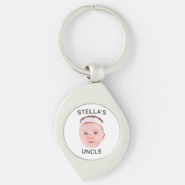 Llavero Nuevo regalo de tío, regalo de foto de cara al beb