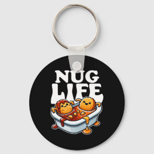 Llavero Nug Life Funny Chicken Nuggets En Bbq Sauce Cartoo