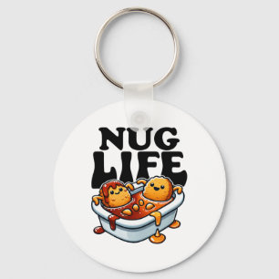 Llavero Nug Life Funny Chicken Nuggets En Bbq Sauce Cartoo