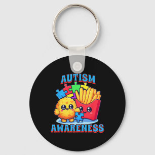 Llavero Nugget De Pollo Y Concienciación Sobre El Autismo