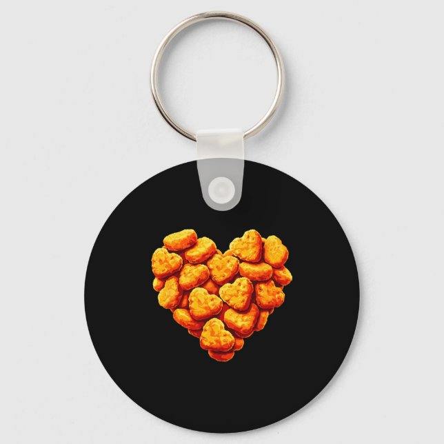 Llavero Nuggets De Pollo Son Mi Corazón De San Valentín Di (Anverso)