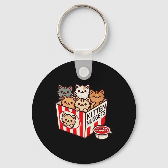 Llavero Nuggets gatitos Graciosos De Comida Rana Gato Gato (Anverso)