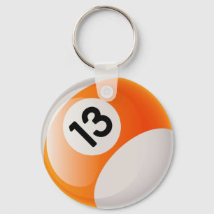 LLAVERO NUMBER 13 BILLIARDS BALL