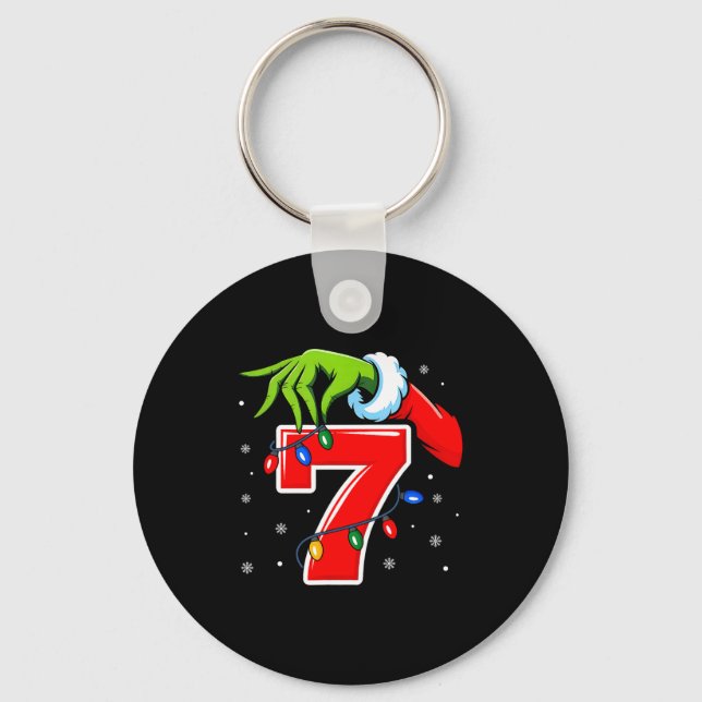 Llavero Number 7 Matching 67 Meme Christmas Elf Hand Boys  (Anverso)
