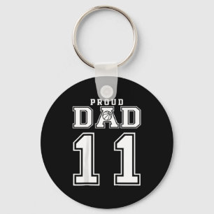 Llavero Número 11 Proud Basketball Dad Personalizado