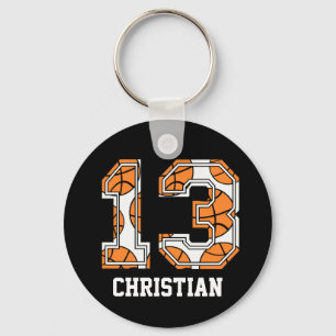 Llavero Número 13 de baloncesto personalizado