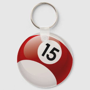 LLAVERO NÚMERO 15 BILLARDS BALL