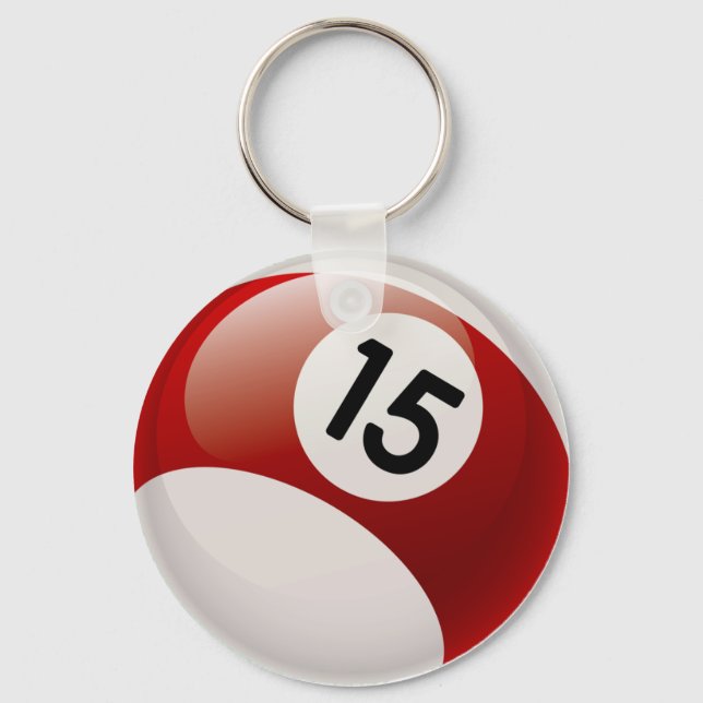 LLAVERO NÚMERO 15 BILLARDS BALL (Anverso)