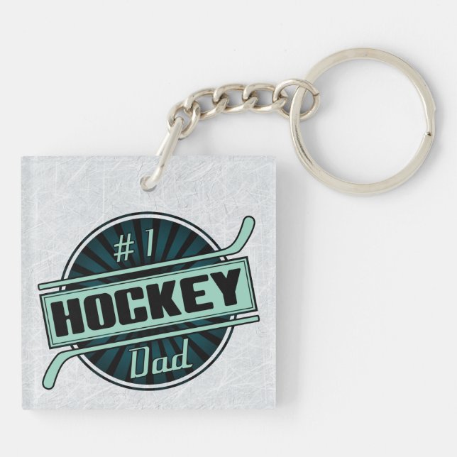 Llavero Número 1 Hockey Dad Keyring (Atrás)
