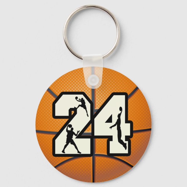 Llavero Número 24 de baloncesto (Anverso)