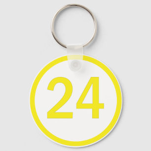 Llavero número 24 en círculo
