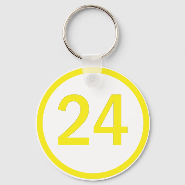 Llavero número 24 en círculo (Anverso)