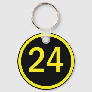 Llavero número 24 en círculo