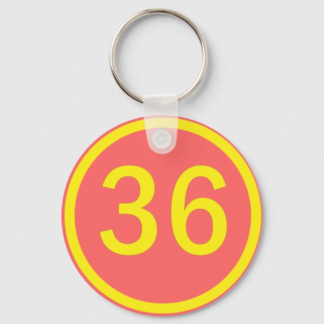 Llavero número 36 en círculo (Anverso)