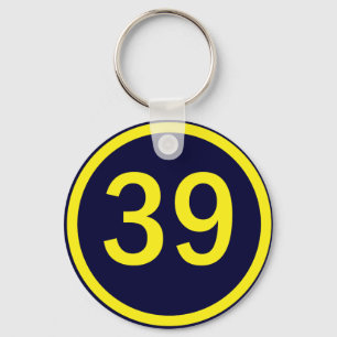 Llavero número 39 en círculo