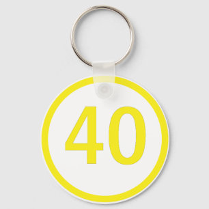 Llavero número 40 en un círculo