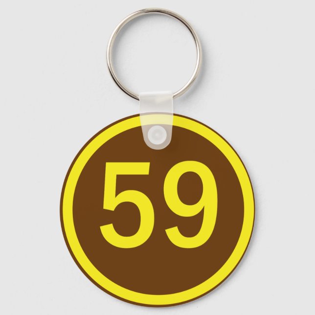 Llavero número, 59, en círculo (Anverso)
