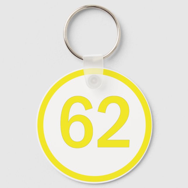Llavero número, 62, en círculo (Anverso)