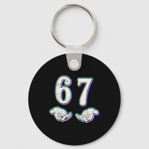 Llavero Número 67 coincidente seis siete 6 7 Meme 6-7 Hall